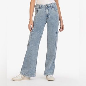 KUT FROM THE KLOTH Jodi High Rise Fab Ab Wide Leg Carpenter Jean (Diverted Wash)